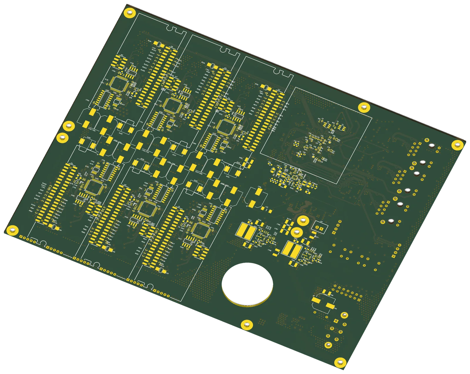 High-density I/O interface board. 30 photocouplers, 12-channel RS-485.